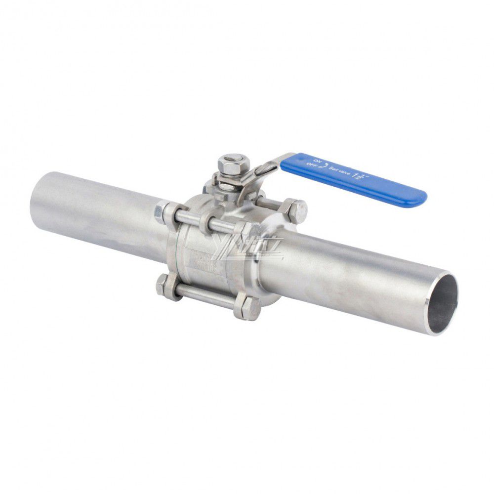 YOULI Stainless Steel 1000WOG PN16-PN64 304 316 Manual Three-piece Lengthening Extended Butt Welded Union Ball Valve