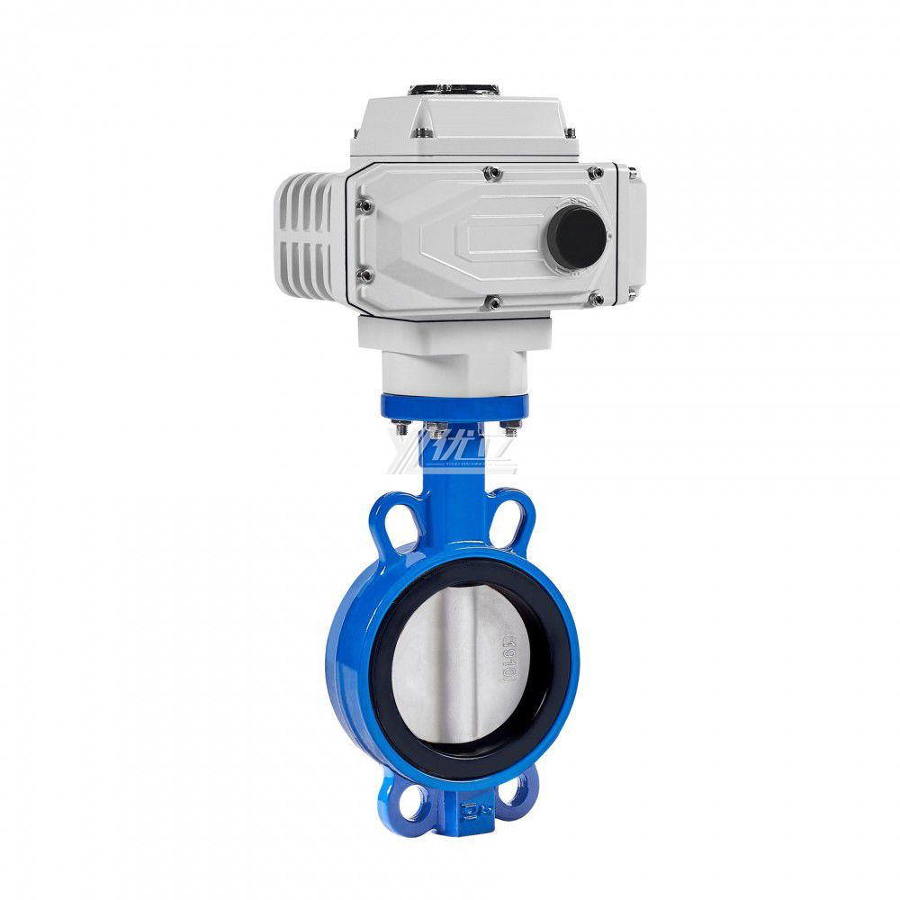 YOULI ANSI 150LB Stainless Steel 304 316 Cast Iron JIS 10K Pn16 Water Motorized AC220V Electric Wafer Butterfly Valve