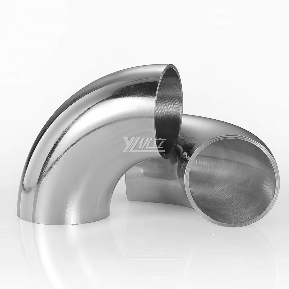 YOULI Hygienic Food Grade Sanitary Stainless Steel 304 SS316L 3A SMS ISO DIN Pipe Fitting 90 Degrees Welded Elbow