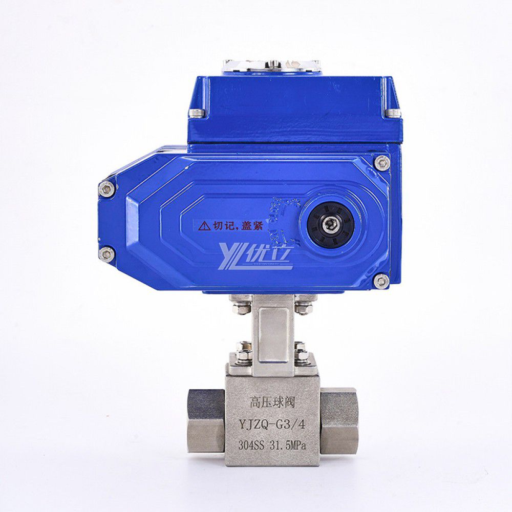 YOULI NPT BSP 6000psi PN320 PN500 Stainless Steel 304 316 Motorized DC24V AC220V KHB High Pressure Electric Threaded Ball Valve