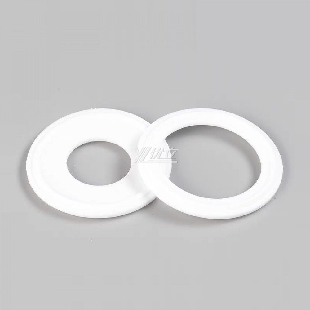 YOULI Hygienic Food Grade Customized White Pipe Sanitary PTFE Sealing Ring Non Standard Rubber Tri Clamp Gasket