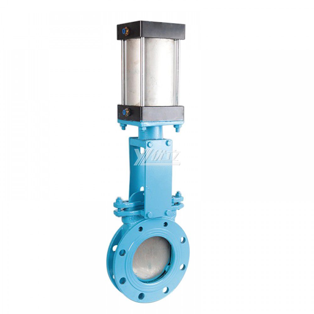 YOULI High Temperature ANSI 150LB  Stainless Steel 304 316 JIS 10K 1.6mpa WCB Pneumatic Actuator Flanged Knife Gate Valve