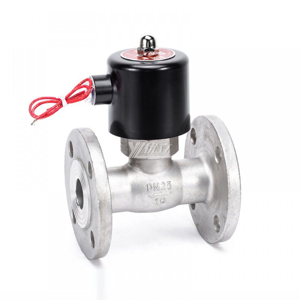 YOULI ZQDF Stainless Steel 304 316 Steam High Temperature AC220V DC24V Normal Close Gas Straight Flanged Solenoid Valve