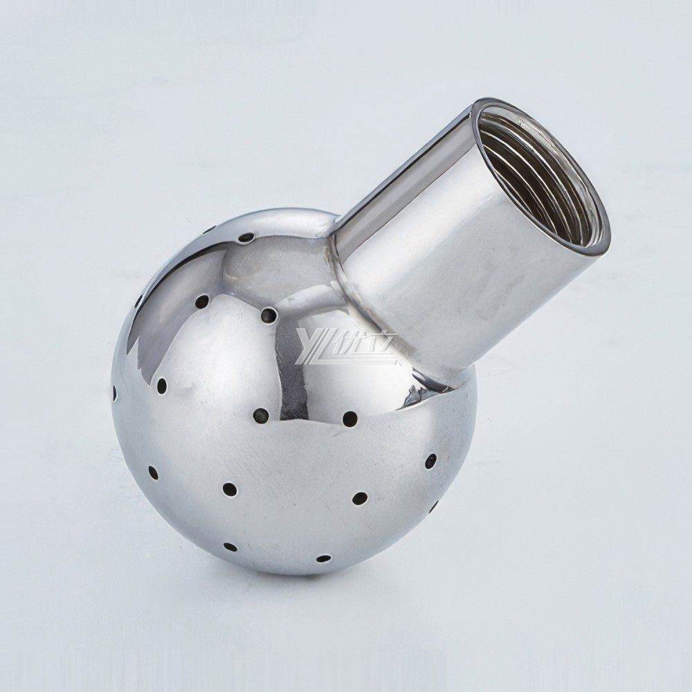 YOULI Hygienic Food Grade Sanitary Bolted Tank Cleaning Stainless Steel 304 SS316L Threaded Nozzle Fixed Cleaning Spray Ball