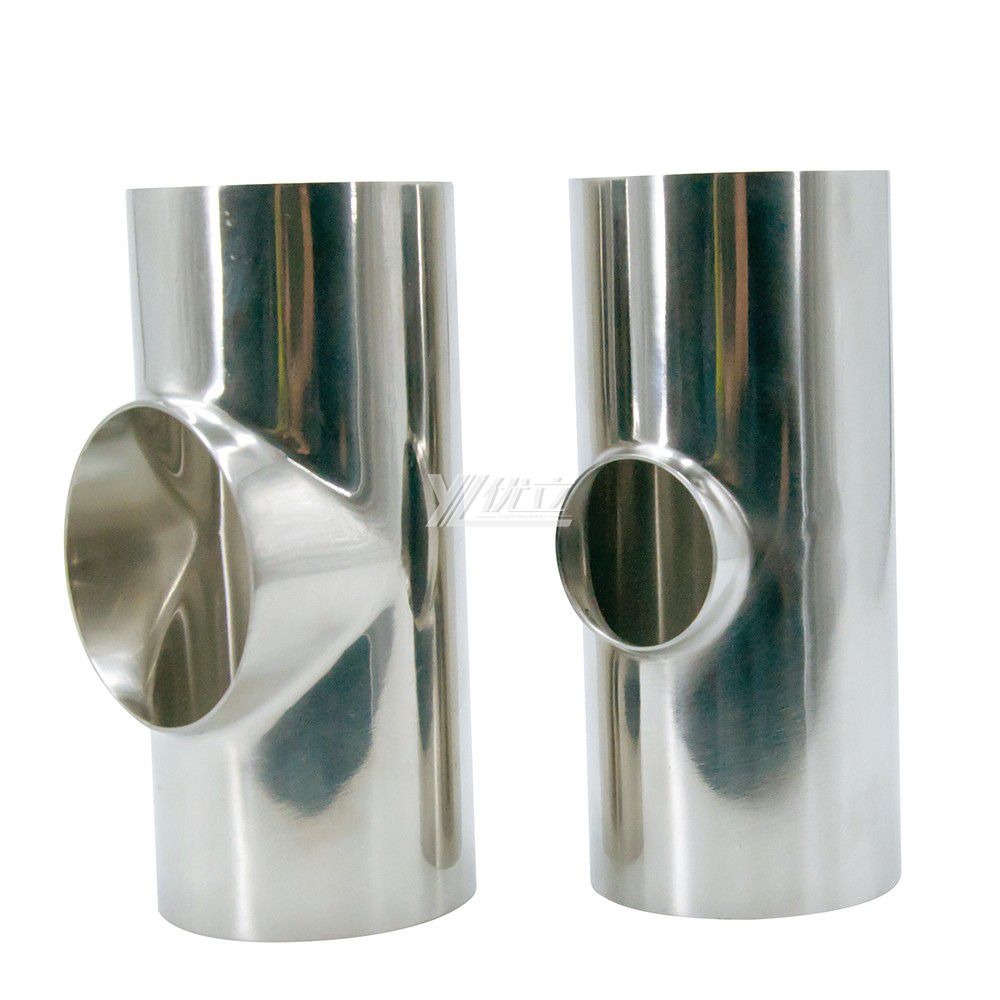 Sanitary Stainless Steel Welded Straight End Short Equal Tee