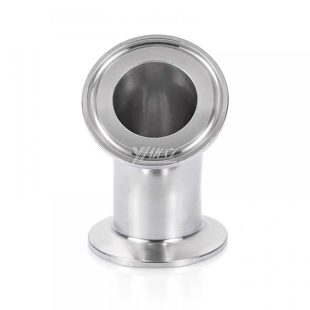 YOULI Hygienic Food Grade Sanitary Stainless Steel 304 SS316L 3A SMS DIN ISO Pipe Fitting 45 Degrees Clamped Elbow