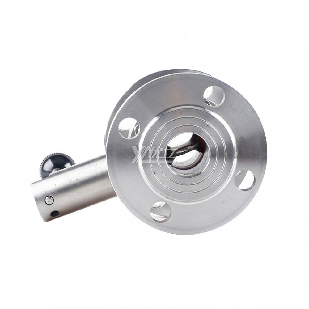 YOULI Hygienic Food Grade Stainless Steel 3A/SMS/DIN 304 316L Silicon Lever Handle Sanitary Manual Flnaged Butterfly Valve