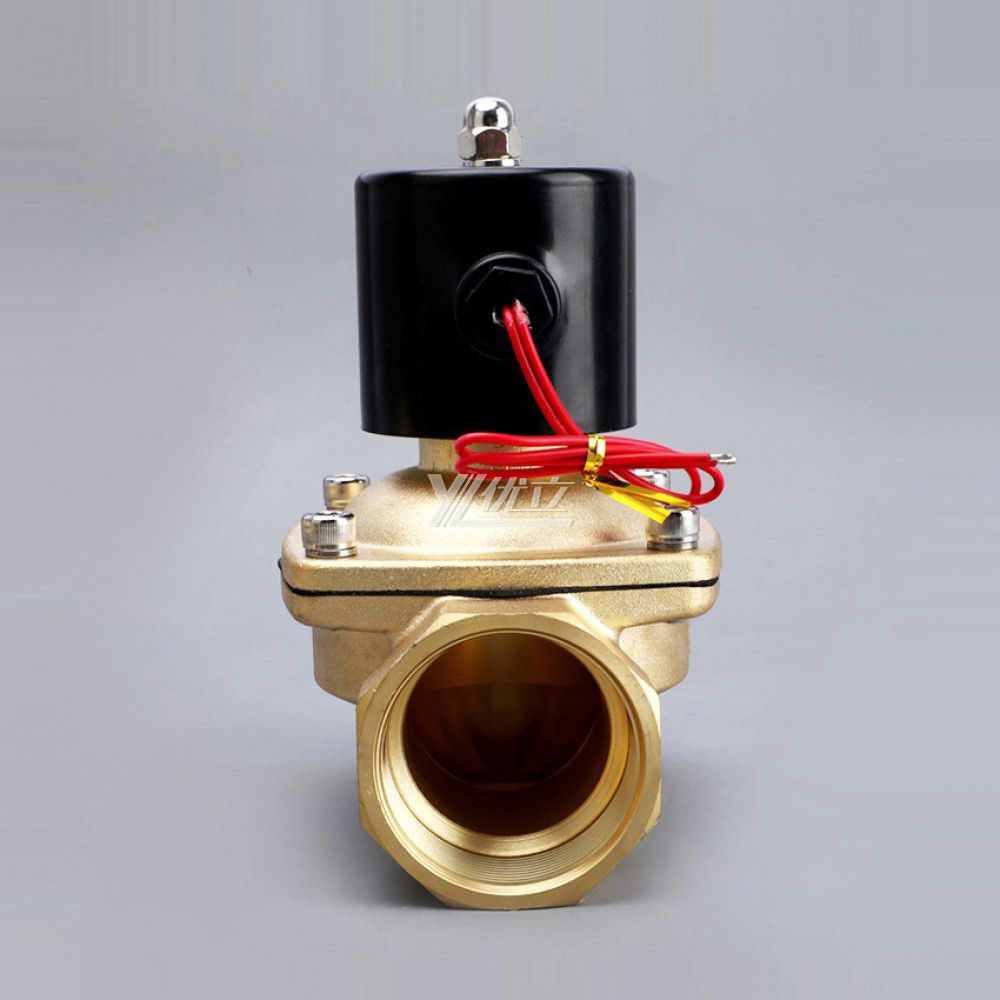 YOULI 2W Stainless Steel 304 316 Brass AC220V DC24V Normal Close Water Oil Gas Straight Female Thread Solenoid Valve