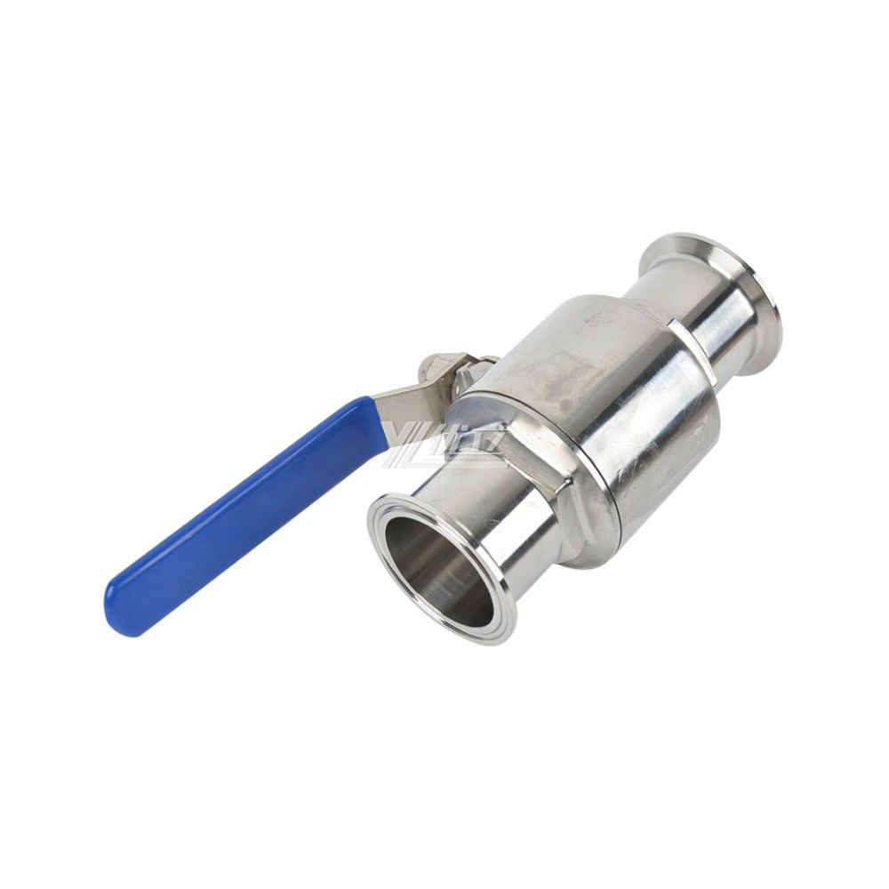 YOULI Top-Quality Hygienic Food Grade Sanitary Stainless Steel  304 316L Beverage Milk Manual Straight Tri Clamped Ball Valve