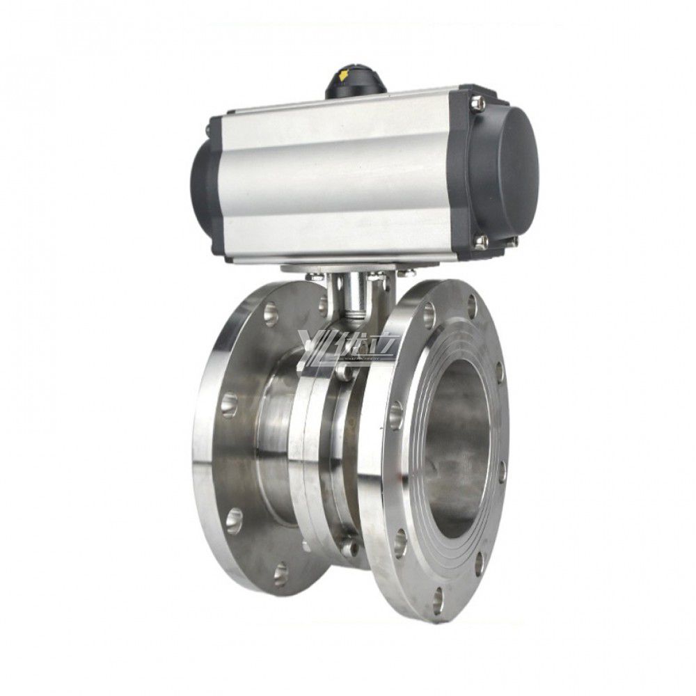 YOULI Hygienic Food Grade Sanitary Stainless Steel 3A/SMS/DIN 304 316L Silicon Pneumatic Actuator Flnaged  Butterfly Valve