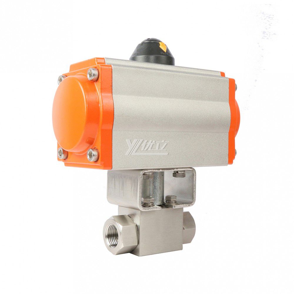 YOULI High Temperature NPT BSP 6000psi Stainless Steel 304 316 WCB KHB High Pressure Pneumatic Female Threaded Ball Valve