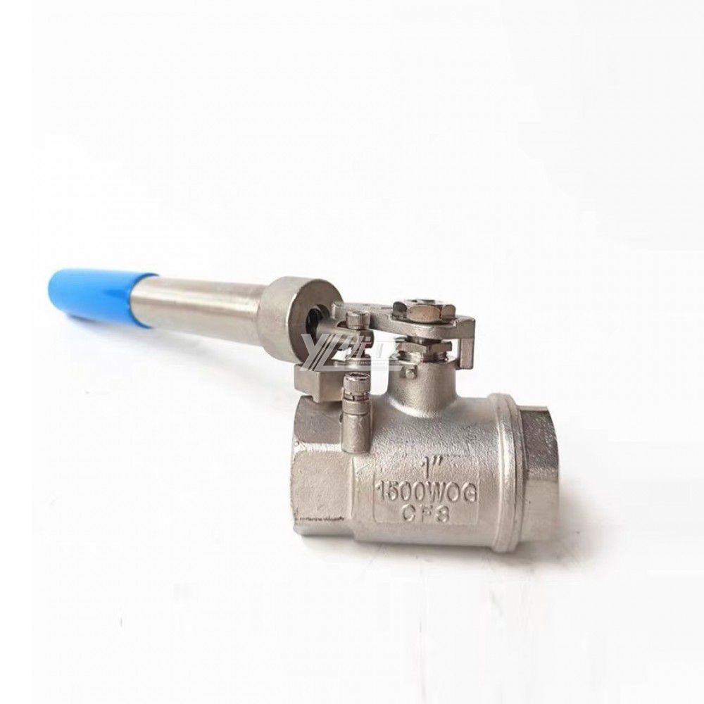 YOULI RC NPT BSP 1000-2000wog 1.6-6.4mpa 304 316 WCB Stainless Steel Automatic Reset Handle 2PC Threaded Ball Valve