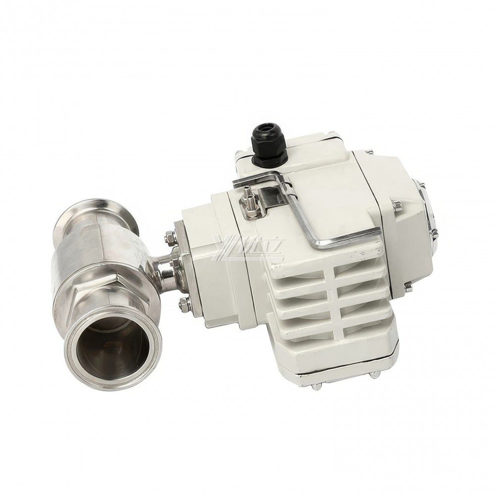 YOULI Hygienic Food Grade Sanitary Stainless Steel  304 316L Milk Drink Motorized AC220V Electric 2 Way Tr Clamped Ball Valve