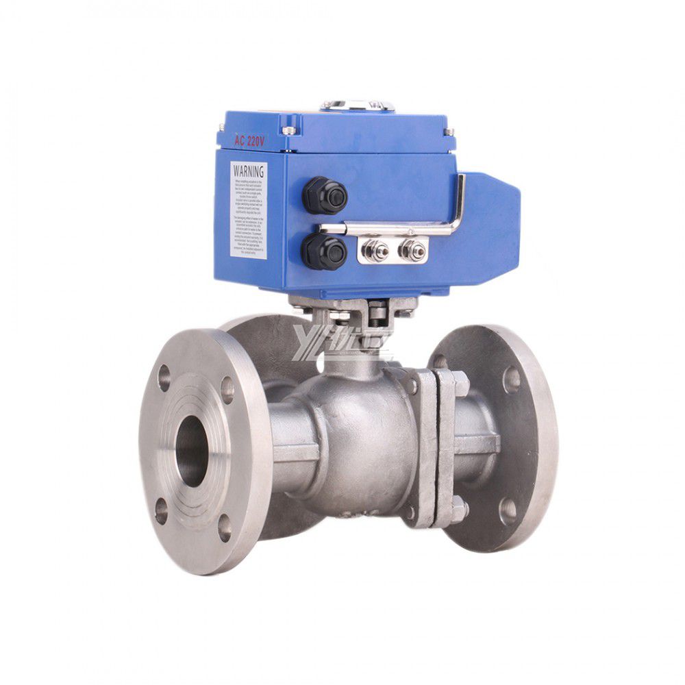 YOULI ANSI 150LB Stainless Steel 304 316 JIS 10K Pn16-pn64 WCB 4-20ma Motorized AC220V Electric Three Way Flanged Ball Valve