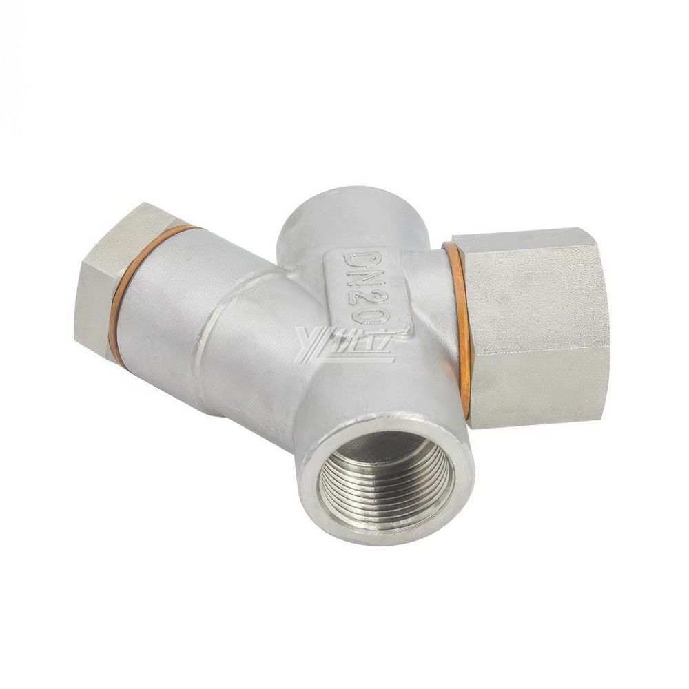 YOULI Durable High Temperature 1.6mpa 304 316  Stainless Steel Y Type Thermal Power Female Threaded Steam Water Trap Valve