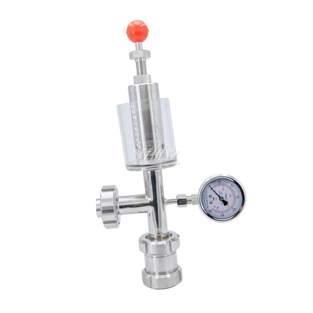 YOULI Hygienic Food Grade Sanitary Stainless Steel 304 316L Butt Welded Pressure Gauge CrossType Exhaust Valve Vent Valve