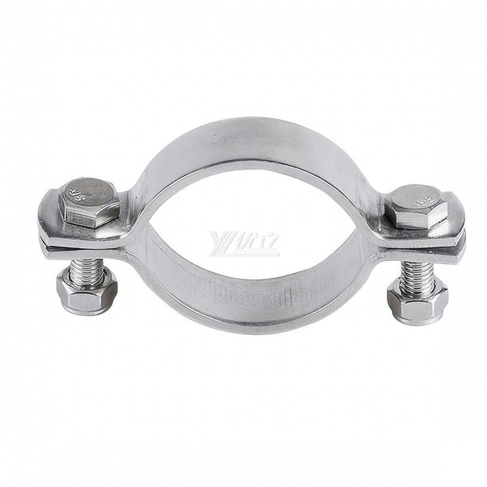 YOULI Stainless Steel 304 Pipe Fittings Tri Clamp Tube Hex Pipe Holder Without Handle Handle Bar Welded Round Pipe Holder