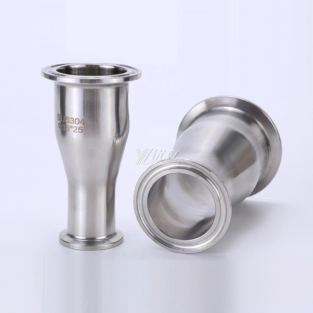 YOULI Hygienic Food Grade Sanitary Stainless Steel 304 SS316L 3A SMS DIN ISO Welded Pipe Fitting Concentric Clamped Reducer