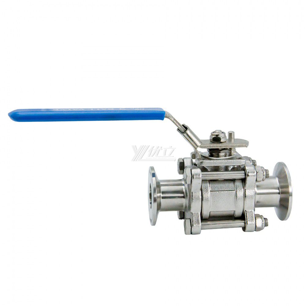 YOULI Hygienic Food Grade Sanitary Stainless Steel 304 316L zero Dead Beverage Milk Drink Three Piece Tri Clamp Ball Valve