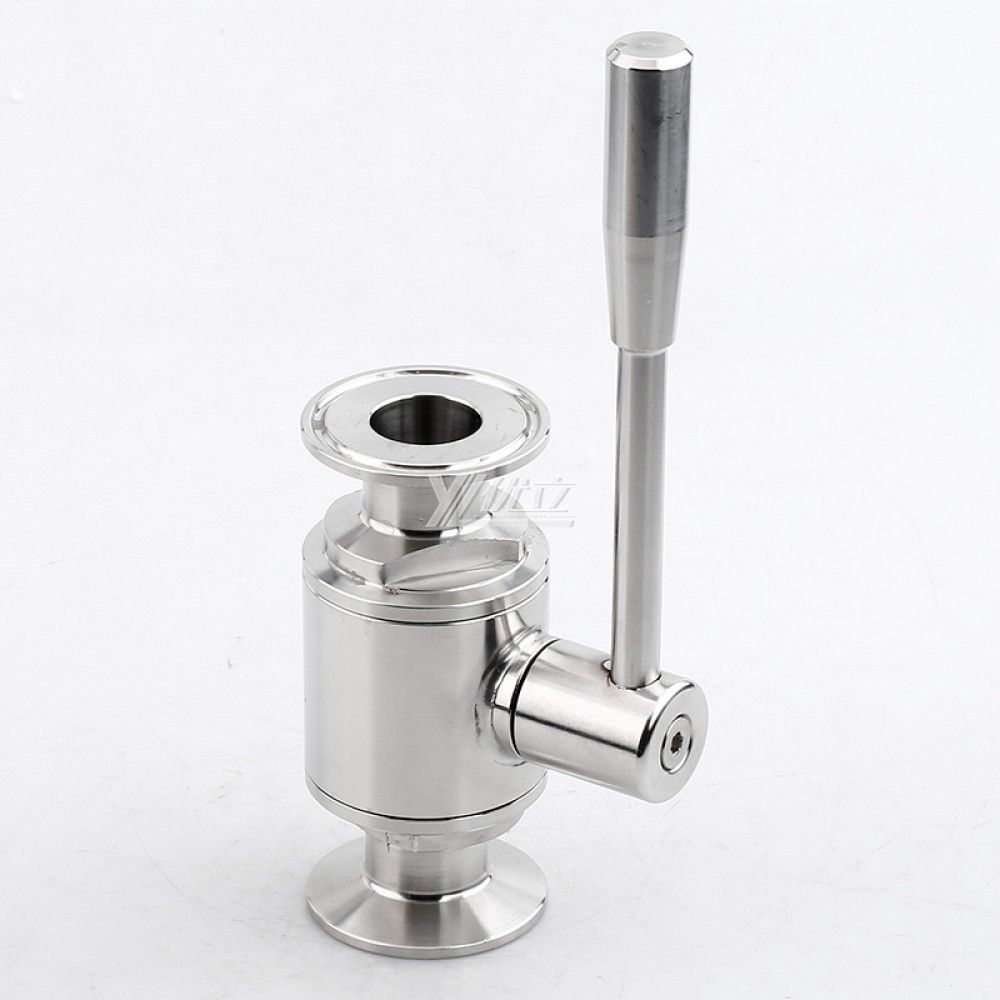 YOULI Hygienic Food Grade Stainless Steel 304 316L Beverage Milk Heavy Sanitary Manual Two Way Straight Tri Clamped Ball Valve