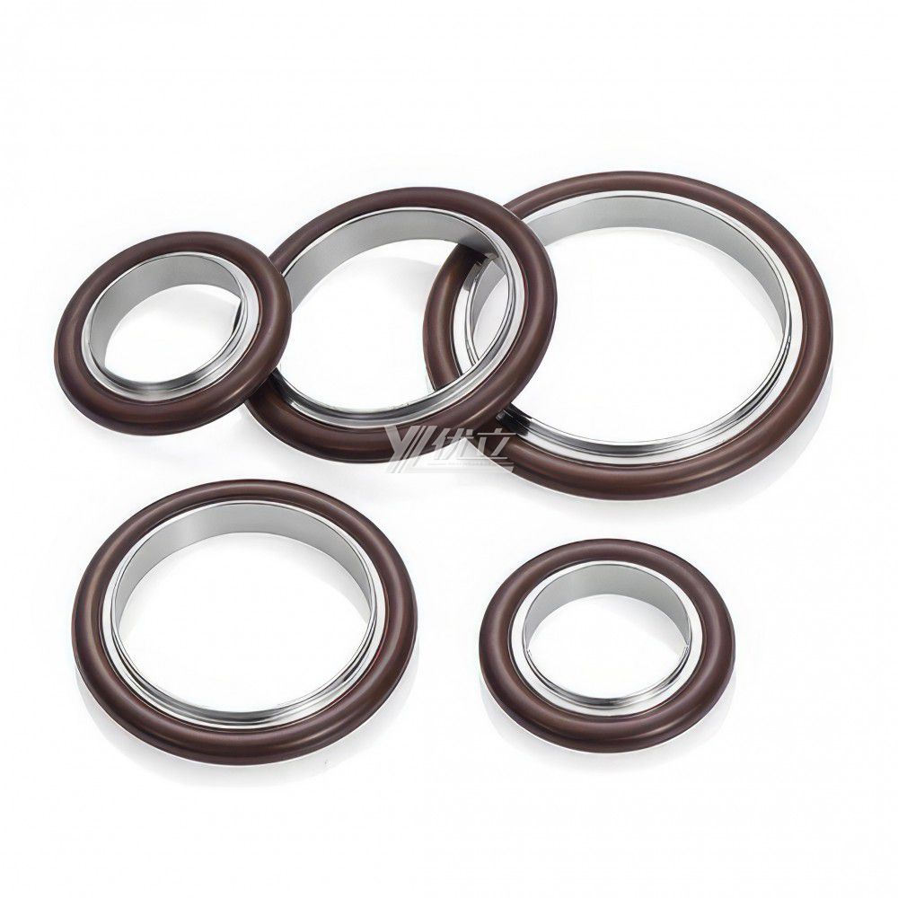 YOULI Hygienic Food Grade High Temperature KF25 KF40 304 Bracket Sanitary FKM VITON Sealing Ring Rubber Tri Clamp Vacuum Gasket