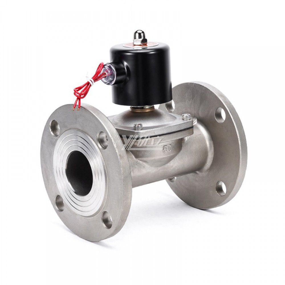 YOULI 2W Stainless Steel 304 316 WCB Two Way AC220V DC24V Normal Close Water Straight Flanged Solenoid Valve