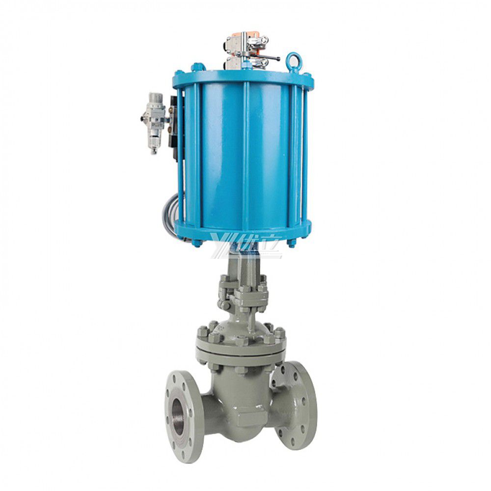 YOULI High Temperature Steam ANSI 150LB Stainless Steel 304 316 JIS 10K 1.6mpa WCB Pneumatic Actuator Flanged Gate Valve