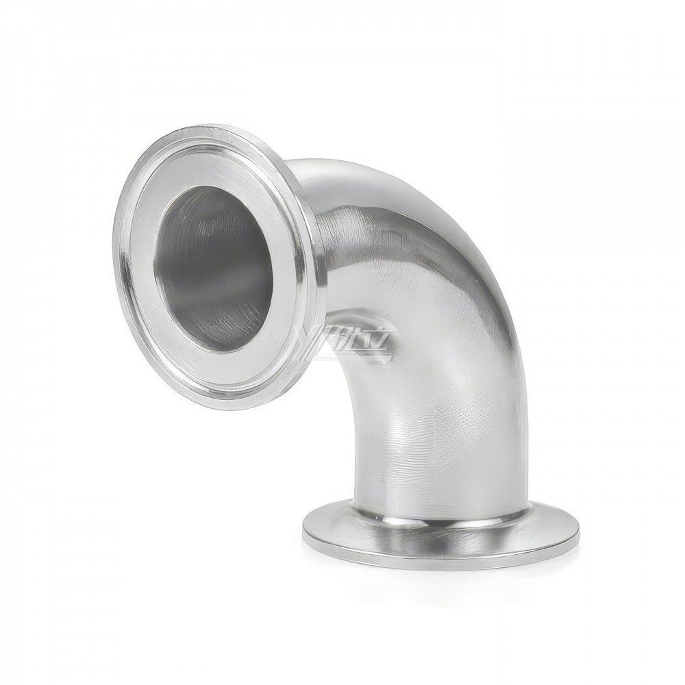 YOULI Hygienic Food Grade Sanitary Stainless Steel 304 SS316L 3A SMS DIN ISO Pipe Fitting 90 Degrees Clamped Elbow