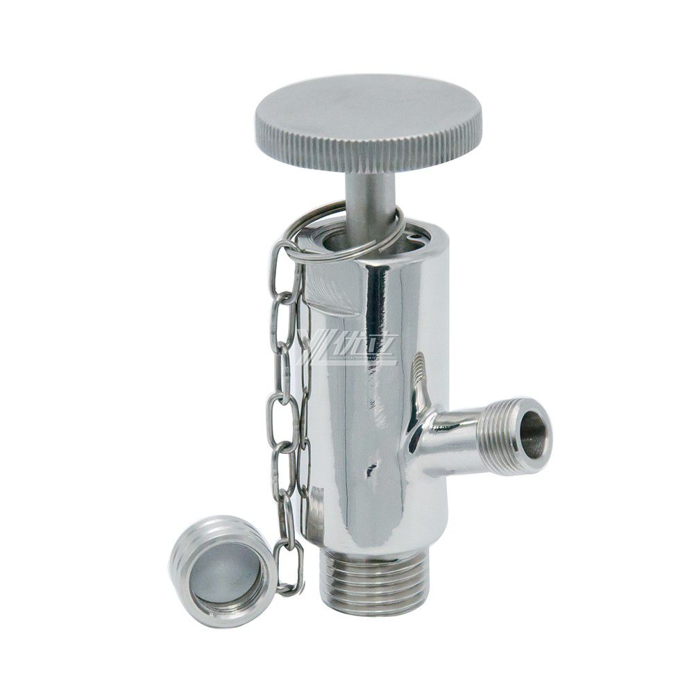 YOULI Manufacture Hygienic Food Grade Sanitary With chain Stainless Steel 304 316L Manual Male Threaded Sample Valve