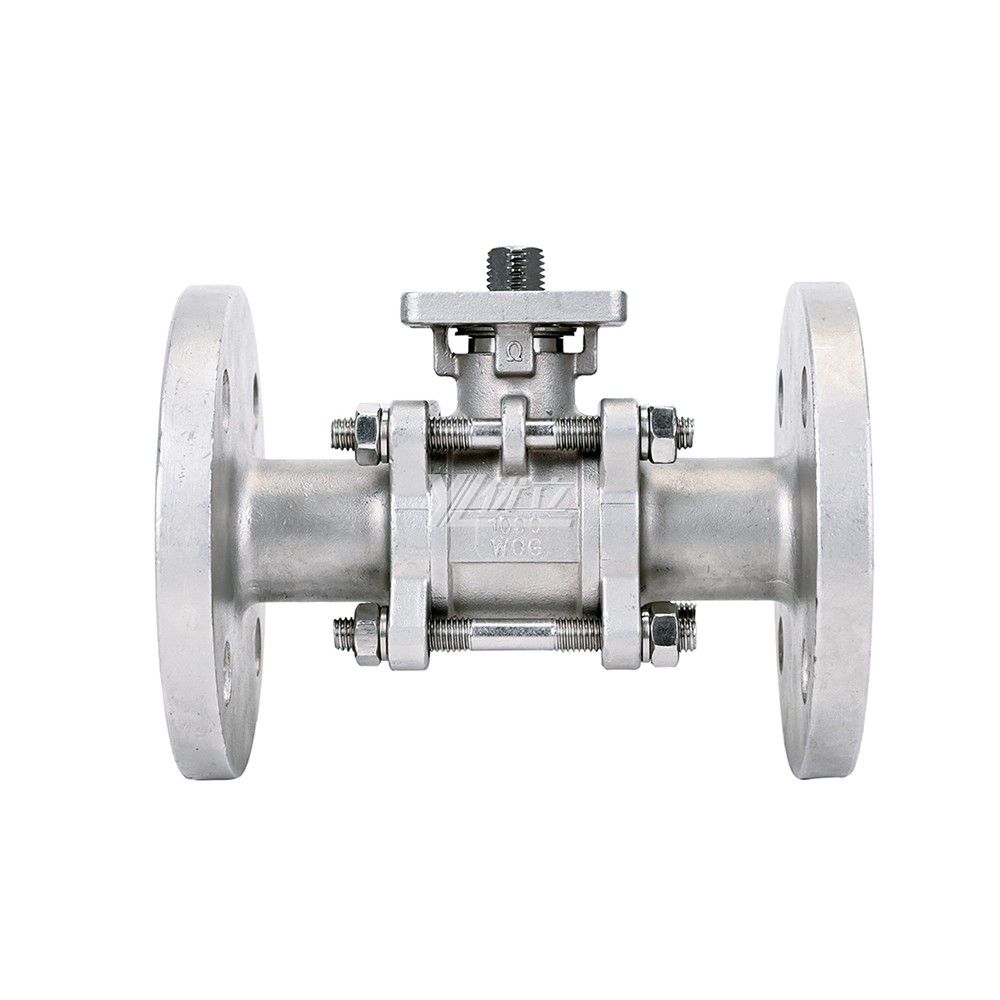 YOULI ISO 5211 Mounting Pad High Temperature ANSI150LB JIS10K PN16 Stainless Steel 304 316  WCB Manual 3PC Flanged Ball Valve