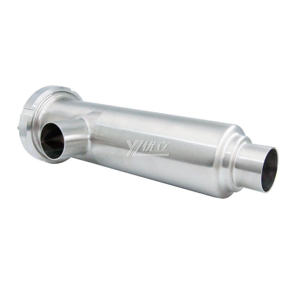 YOULI Hygienic Food Grade SS 304 316L Stainless Steel Milk Beer  Honey Sanitary Angle Type Butt Welded Strainer  Filter