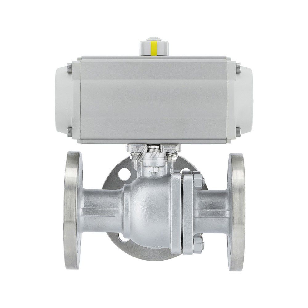 YOULI Stainless Steel ANSI 150LB  304 316 JIS 10K  Pn16 WCB  Pneumatic Actuator Three-way Flanged Ball Valve