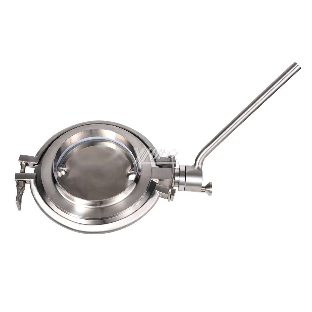 YOULI Hygienic Food Grade Stainless Steel 304 316L Sanitary Manual Welding Tri-clover Powder butterfly Valve