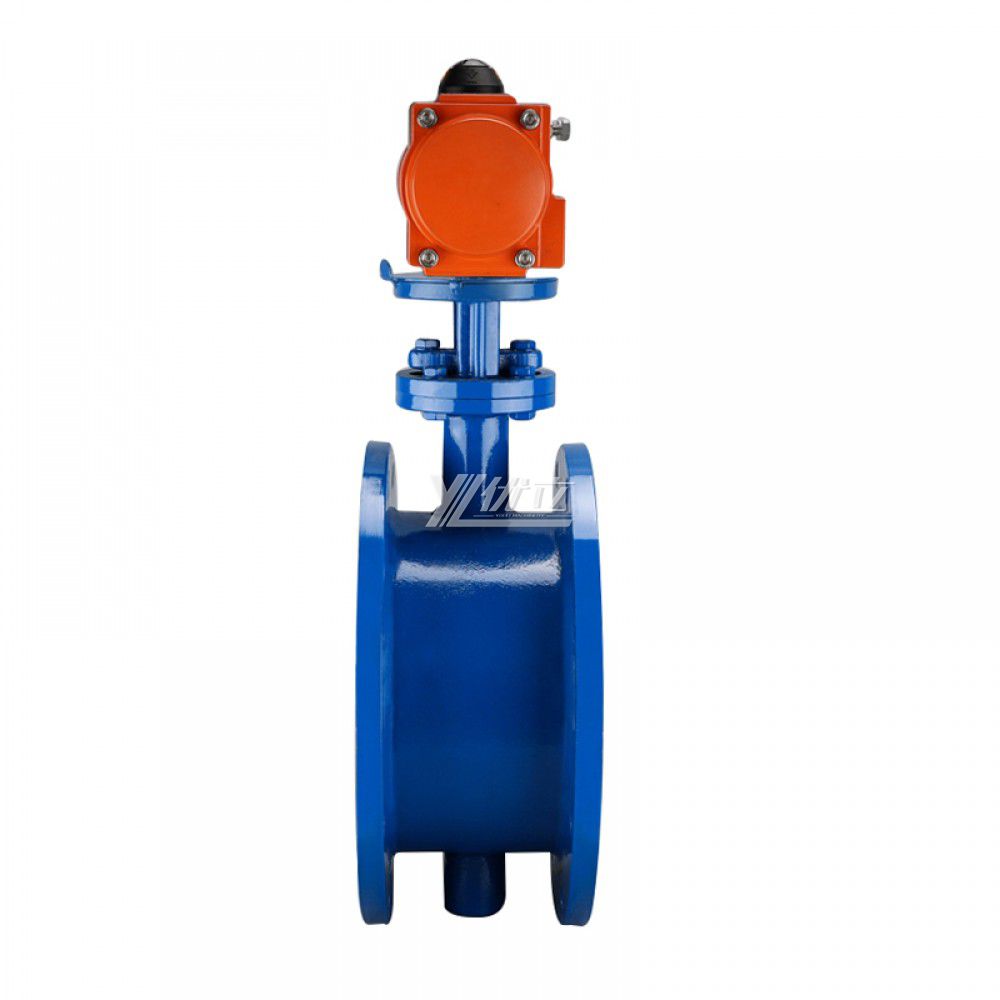 YOULI WCB Carbon Steel Smoke,Gas Dust High Temperature Pneumatic Actuator Ventilation Aeration Flanged Butterfly Valve
