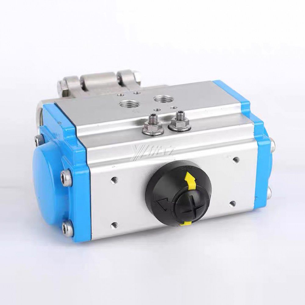 YOULI  High Temperature Metal Seal NPT BSP 2000wog PN130 Stainless Steel 304 316 Pneumatic Actuator 3PC Thread Ball Valve