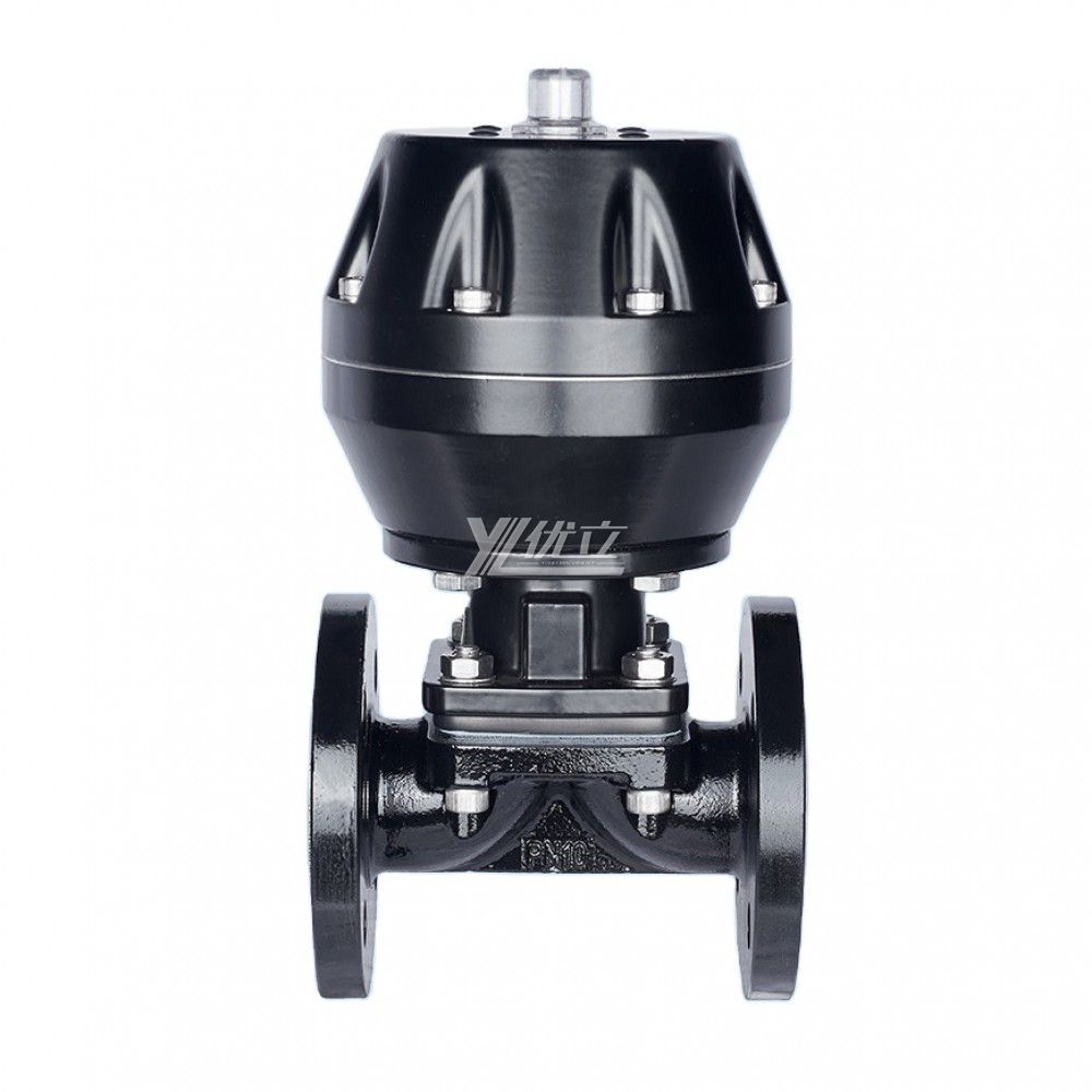 YOULI EG6B41F46 ANSI 150LB Stainless Steel 304 316 1.6mpa WCB Fluorine Lined F4 F46 PFA Pneumatic Flange Diaphragm Valve