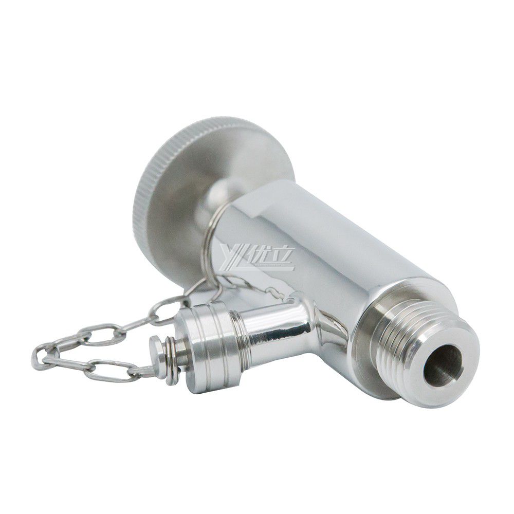 YOULI Manufacture Hygienic Food Grade Sanitary With chain Stainless Steel 304 316L Manual Male Threaded Sample Valve