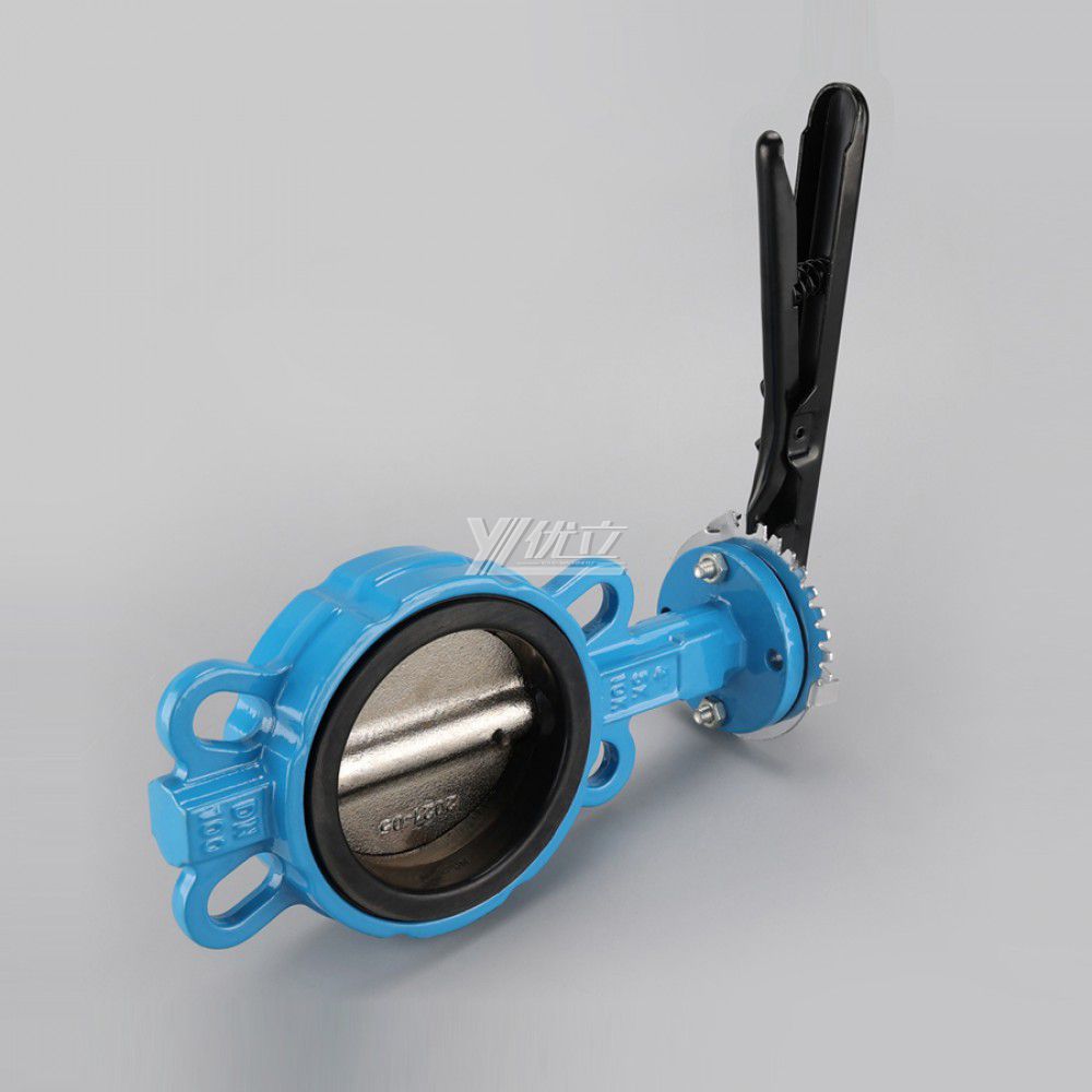 YOULI Stainless Steel ANSI 150LB 304 316 JIS 10K Pn10-16 Cast Iron PTFE EPDM Soft Sealing Water Manual Wafer Butterfly Valve