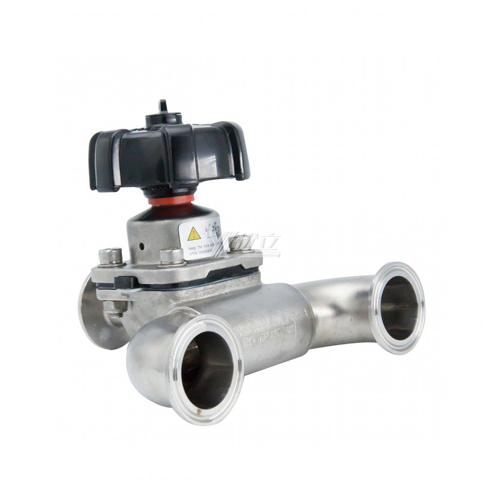 YOULI Biological Hygienic Food Grade Sanitary Stainless Steel 316L Medicine Manual U Type Tri Clamped Diaphragm Valve