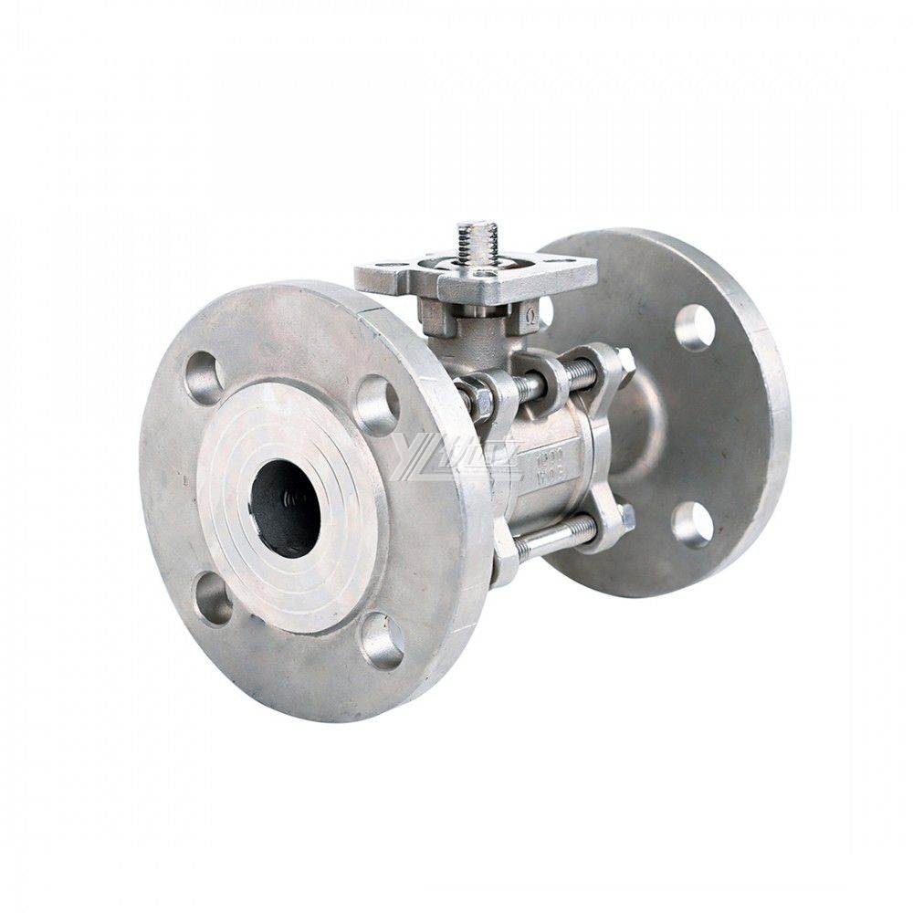 YOULI ISO 5211 Mounting Pad High Temperature ANSI150LB JIS10K PN16 Stainless Steel 304 316  WCB Manual 3PC Flanged Ball Valve