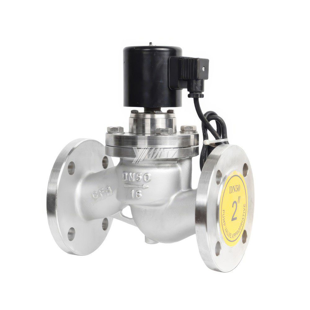 YOULI ZBSF Stainless Steel 304 316 Zero Pressure Start Steam High Temperature AC220V DC24V Flanged Solenoid Valve