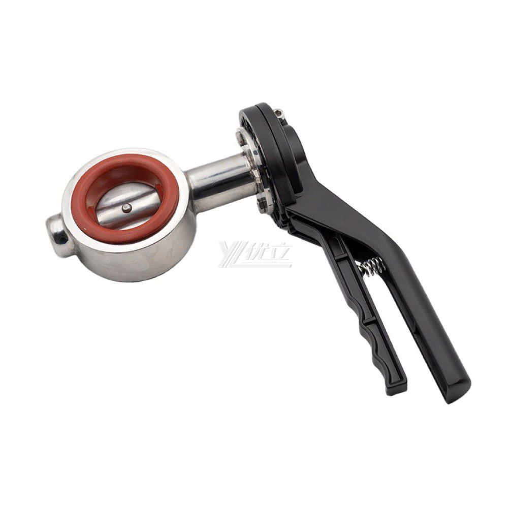 YOULI Hygienic Food Grade Stainless Steel 3A/SMS/DIN 304 316 Silicon Duckbill Handle Sanitary Manual Wafer Butterfly Valve