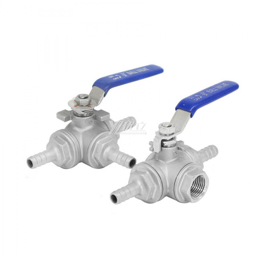 YOULI High Temperature PN16 1000WOG Stainless Steel 304 316 T-port Manual 3 Way Leather Hose Pagoda Ball Valve