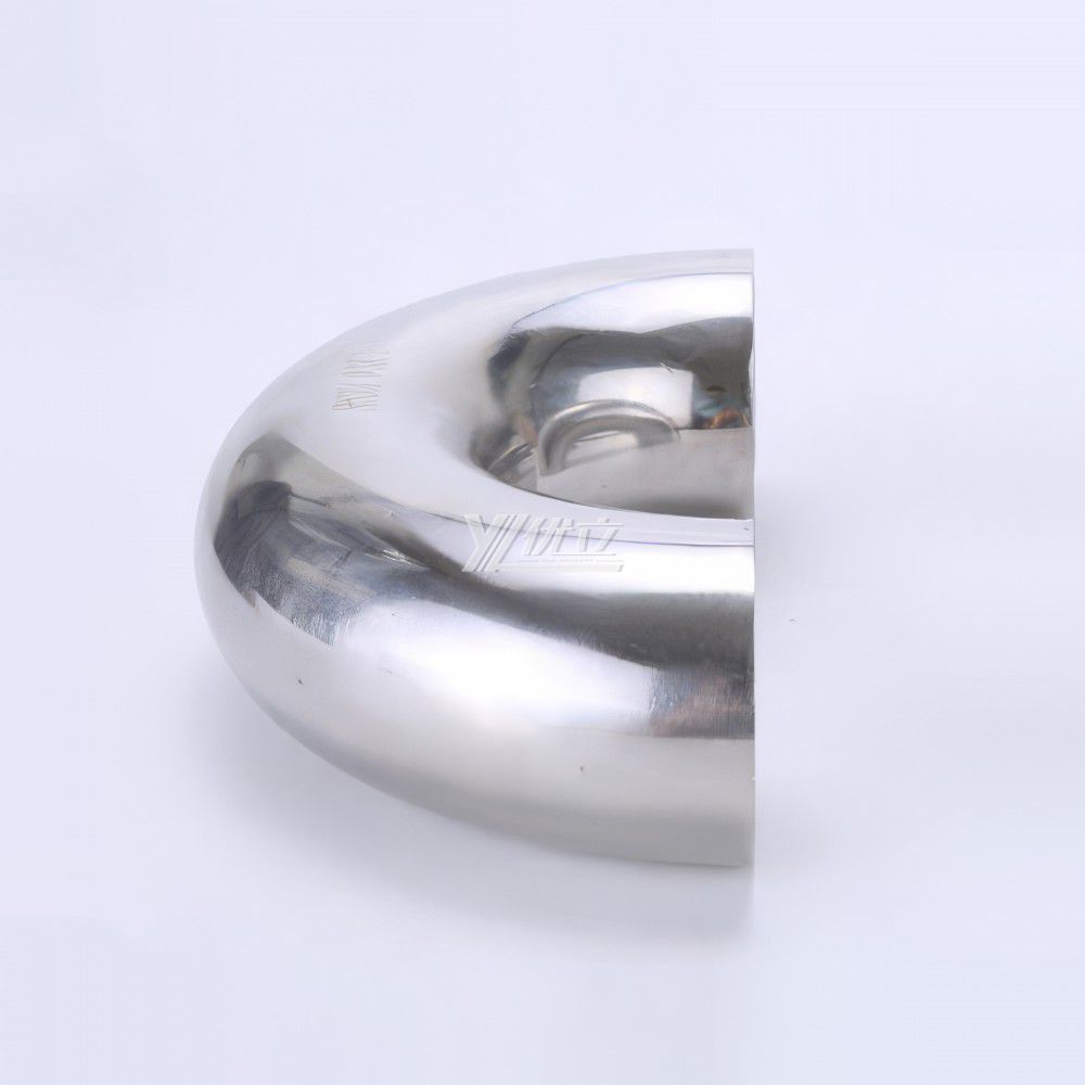 YOULI Hygienic Food Grade Sanitary Stainless Steel 304 SS316L 3A SMS ISO DIN Pipe Fitting 180 Degrees Welded Elbow