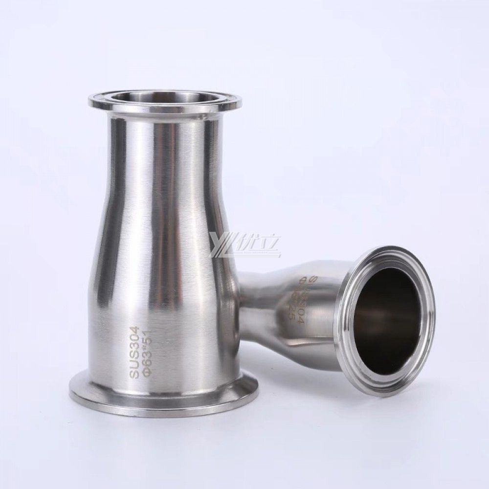 YOULI Hygienic Food Grade Sanitary Stainless Steel 304 SS316L 3A SMS DIN ISO Welded Pipe Fitting Concentric Clamped Reducer