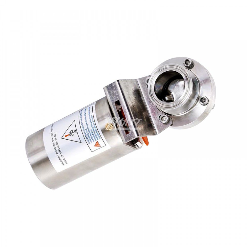 YOULI Hygienic Food Grade  Stainless Steel 3A/SMS/DIN 304 316 Silicon EPDM Sanitary Pneumatic Tri Clamped Butterfly Valve