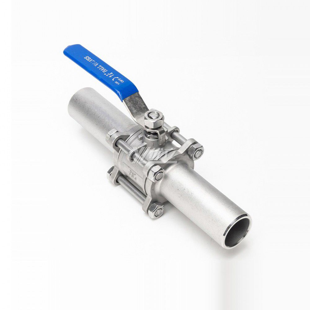 YOULI Stainless Steel 1000WOG PN16-PN64 304 316 Manual Three-piece Lengthening Extended Butt Welded Union Ball Valve