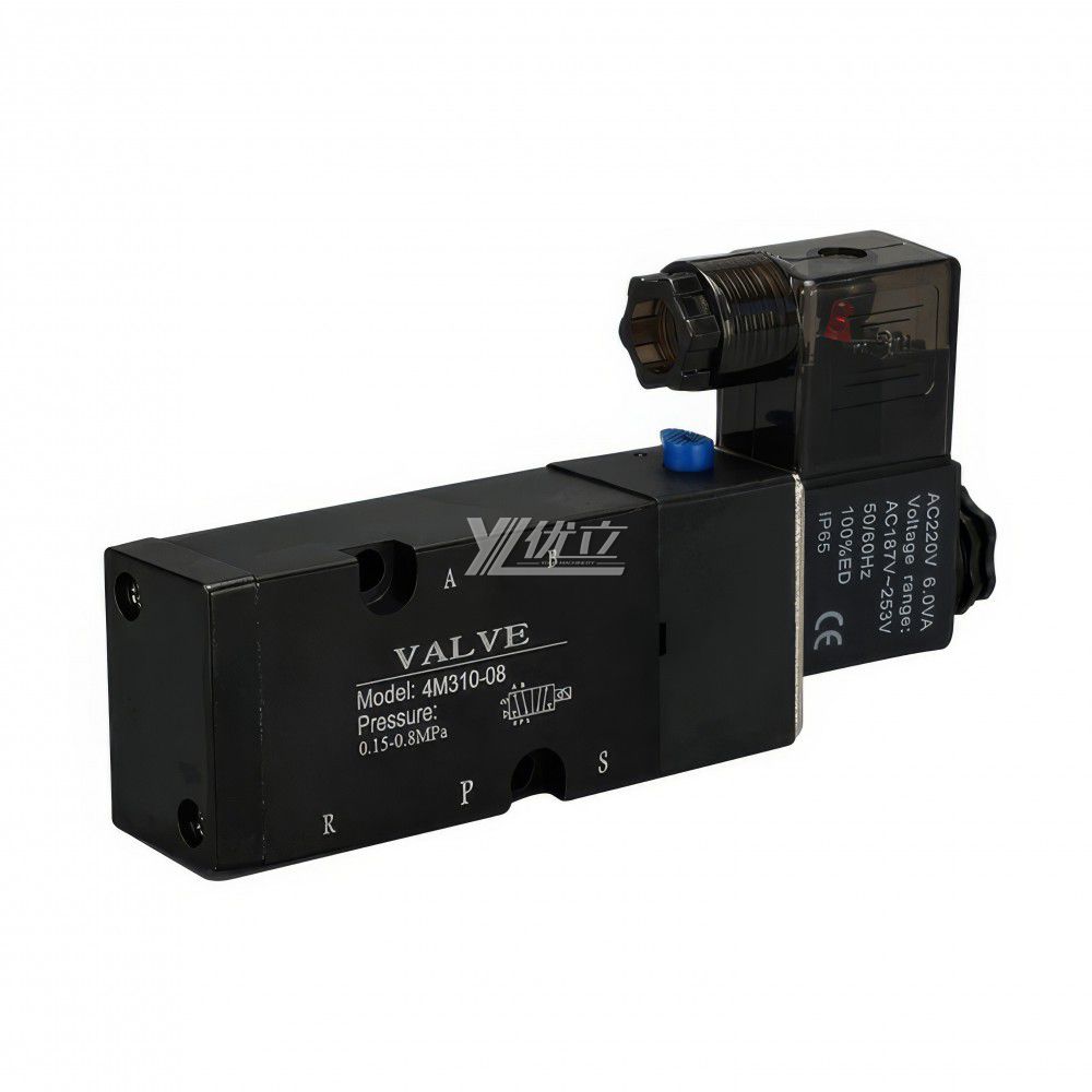 YOULI Innovative Durable Anti-leakage 1/4" DC24V AC220V  4V210 4V310 4M210  4M310 Plate Type Solenoid Valves