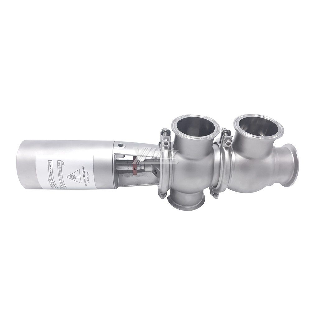 Stainless Steel Food Grade Pneumatic Flow Diverting Valve