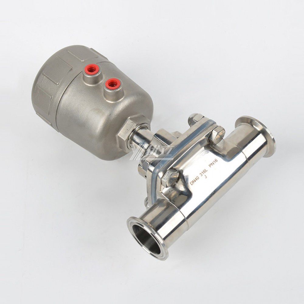 YOULI Hygienic Food Grade Sanitary Stainless Steel Head 316L Tri Clamped Pneumatic Diaphragm Valve Pneumatic